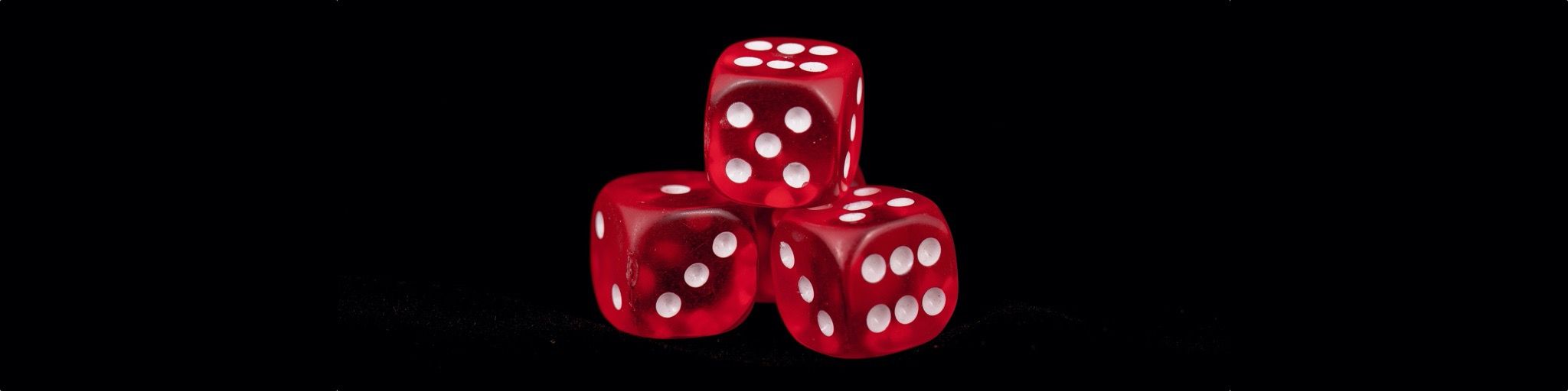 Red numbered dice