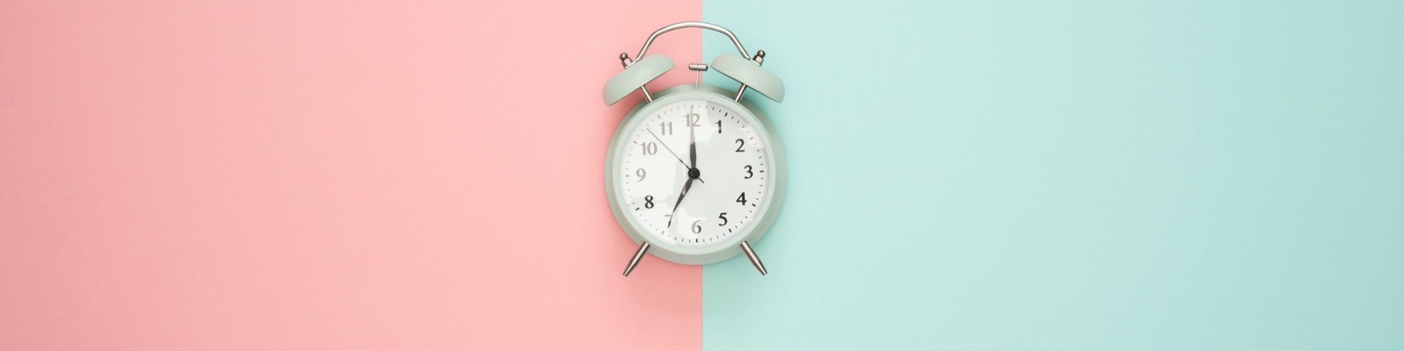 Alarm Clock on pink and blue