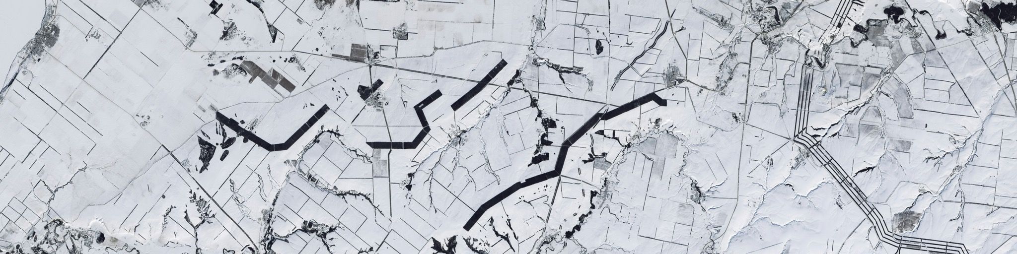 Landsat maps in black and white